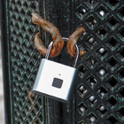Portão externo cadeado com impressão digital inteligente sem chave cadeado biométrico resistente à água