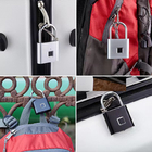 Mini cadeado inteligente um toque aberto cadeado sem chave de segurança inteligente para bolsas de bagagem