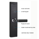 Fechadura de porta com impressão digital biométrica inteligente liga de alumínio 6V 4 pilhas AA