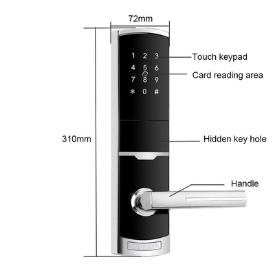 4 em 1 entrada sem chave senha apartamento fechadura de porta inteligente com 4pcs bateria AA
