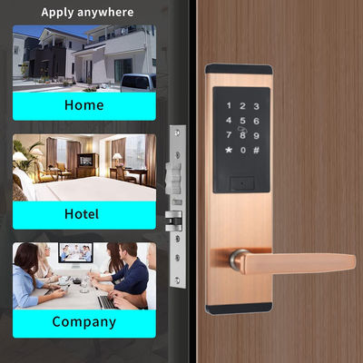 Fechadura de porta de teclado inteligente de aço inoxidável de cor preta com aplicativo inteligente TTlock