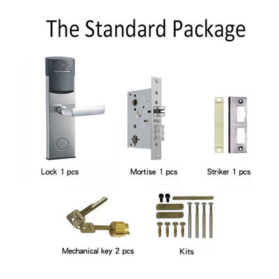 ANSI Standard Mortise Key Card Hotel Smart Door Locks com Software de PC Gratuito