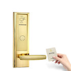 Gold Color Mifare Hotel Key Card Fechaduras de porta com sistema de software de gerenciamento gratuito