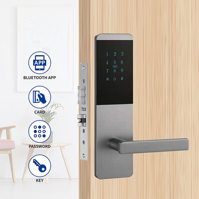 4 em 1 Apartamento de liga de alumínio Smart TTlock Fechadura de porta com teclado táctil