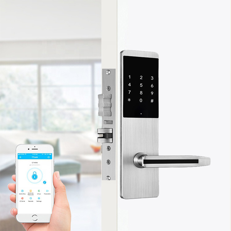 Segurança Bluetooth Smart Keypad Lock TTlock App Door Lock para Apartamento Home Office