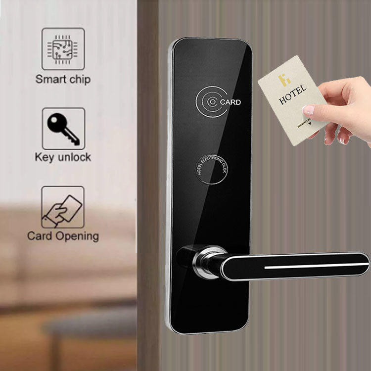 Cartão de Chave RFID de Cor Preta Fechaduras de Portas Inteligentes de Hotel com Software Gratuito de Gestão de Hotel