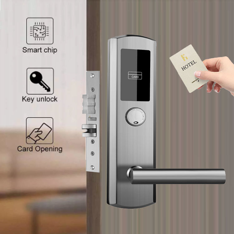 304 aço inoxidável cartão de chave de hotel fechaduras de porta inteligente com software gratuito de PC