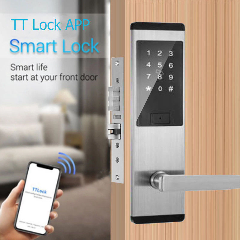 Três cores opcional Password Apartamento Smart Door Lock com TTlock App