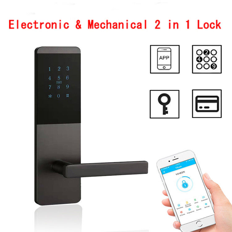 4 em 1 Password App Controlado Keyless Digital Door Lock com touch screen