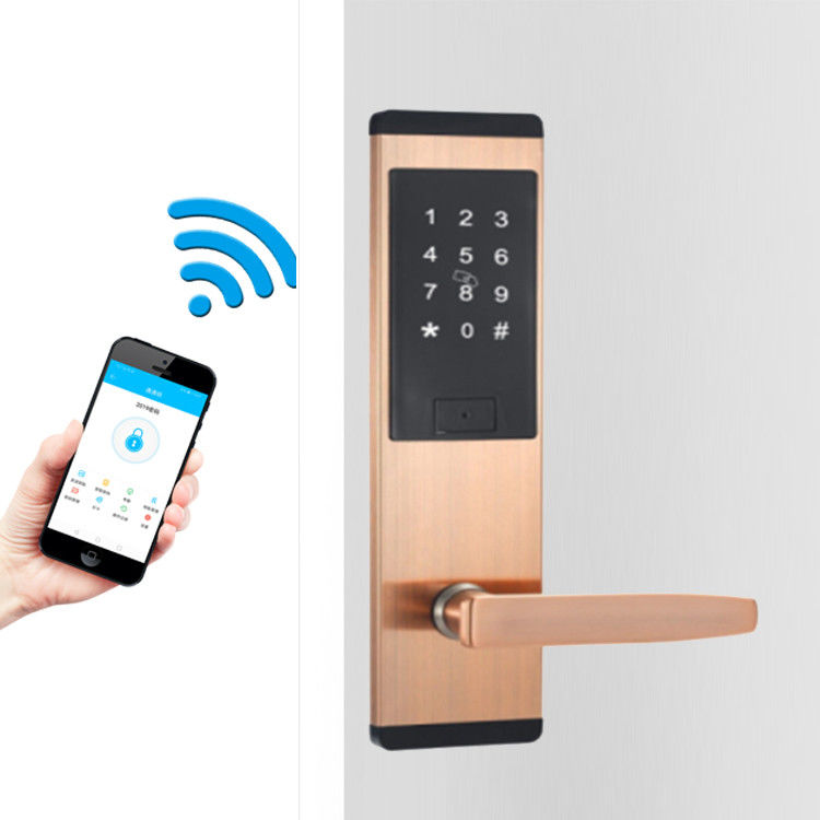 Fechadura de porta de teclado inteligente de aço inoxidável de cor preta com aplicativo inteligente TTlock