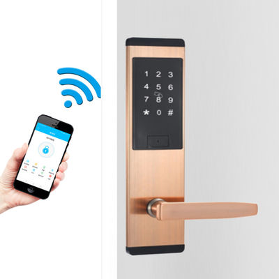 Fechadura de porta de teclado inteligente de aço inoxidável de cor preta com aplicativo inteligente TTlock